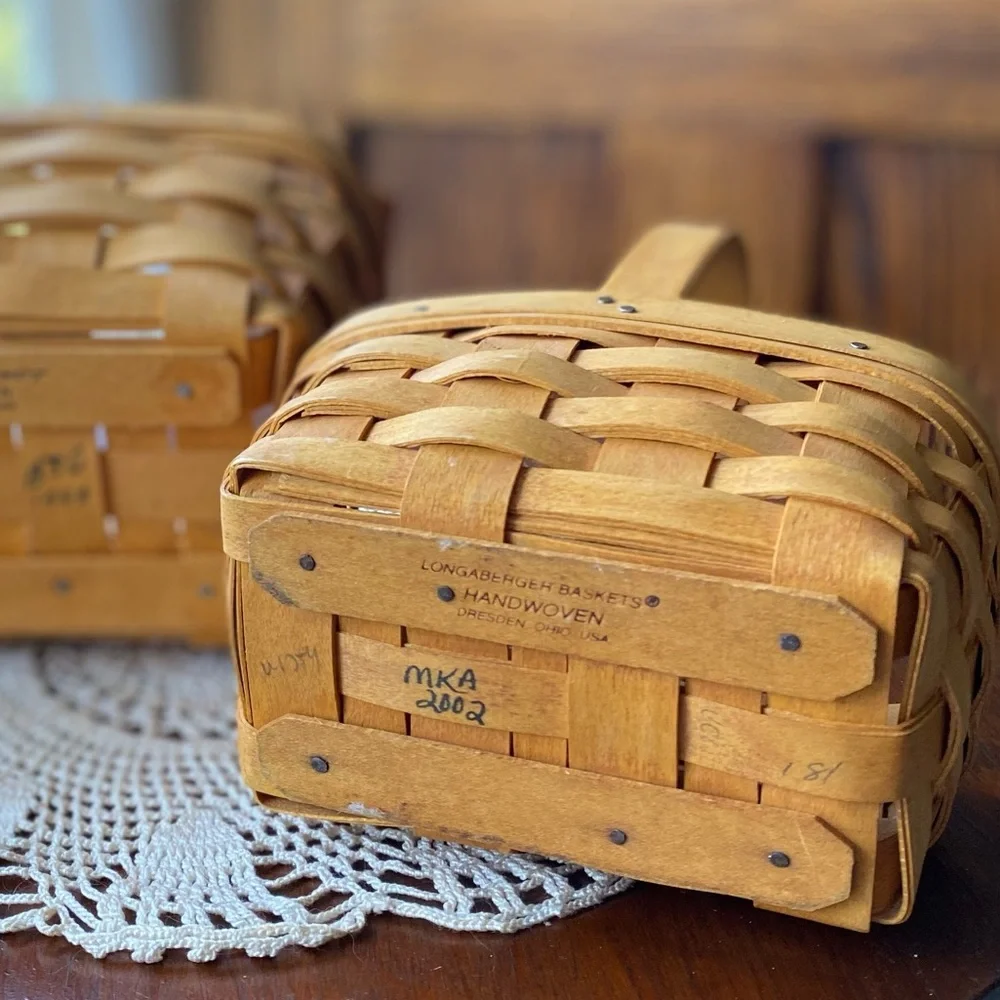 2 Longaberger Baskets 1988 & 2002 EUC